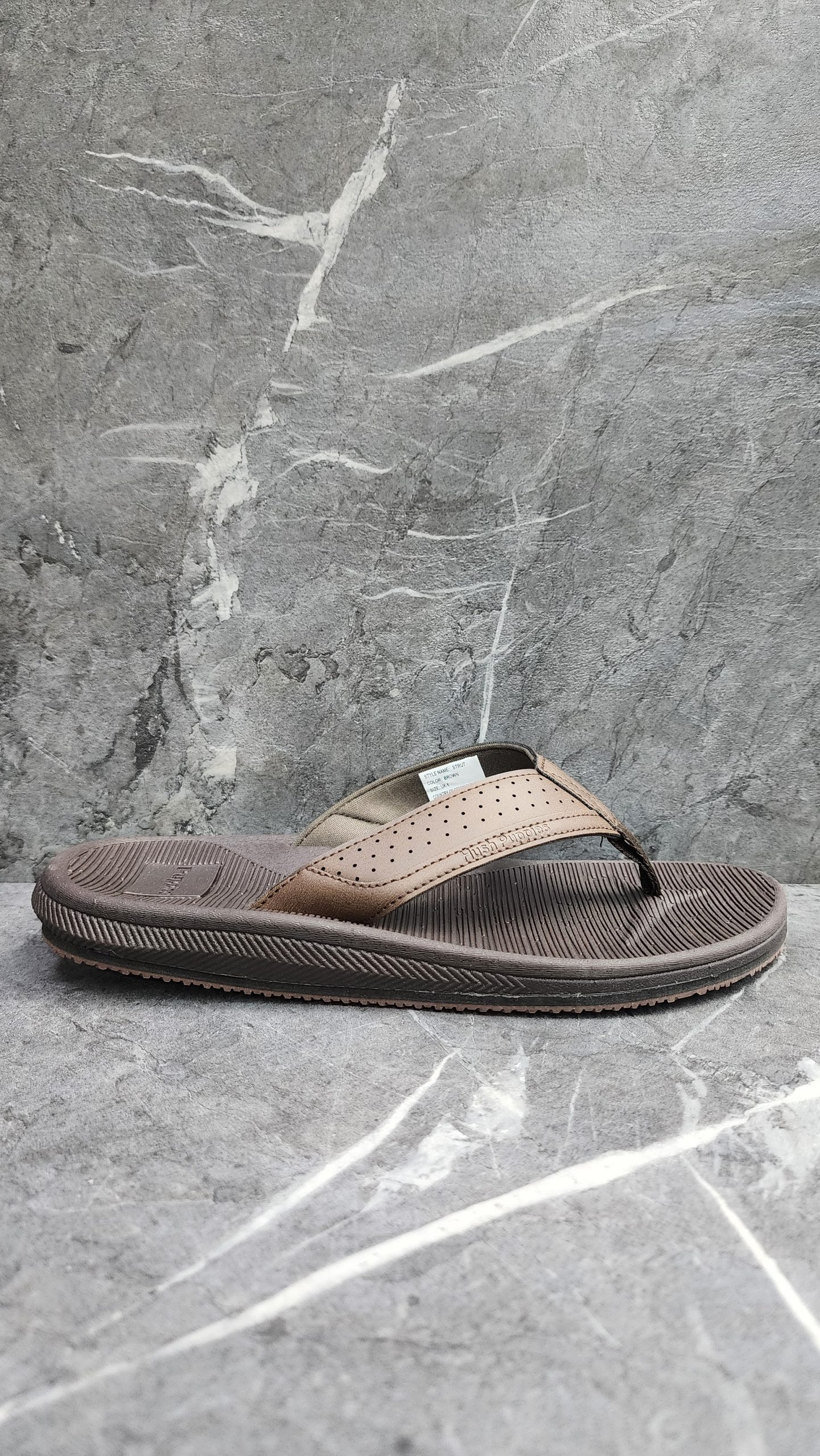 4536016594.jpg Hush Puppies Strut Brown Sandal - Image 1