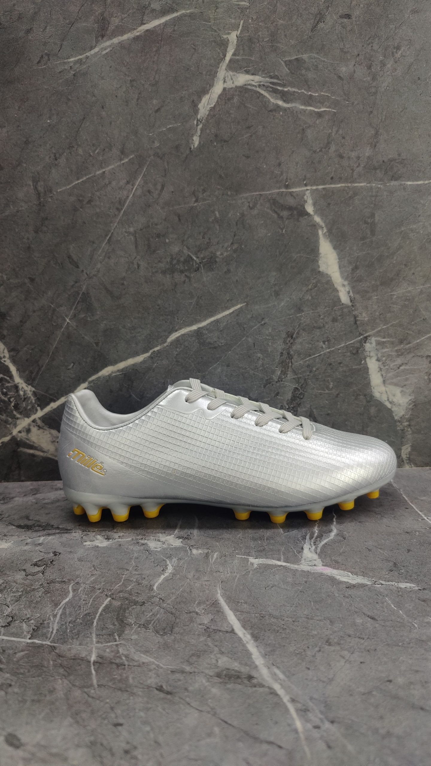 4856651482.jpg Mille Piero Silver / Gold Soccer Boot - Image 1