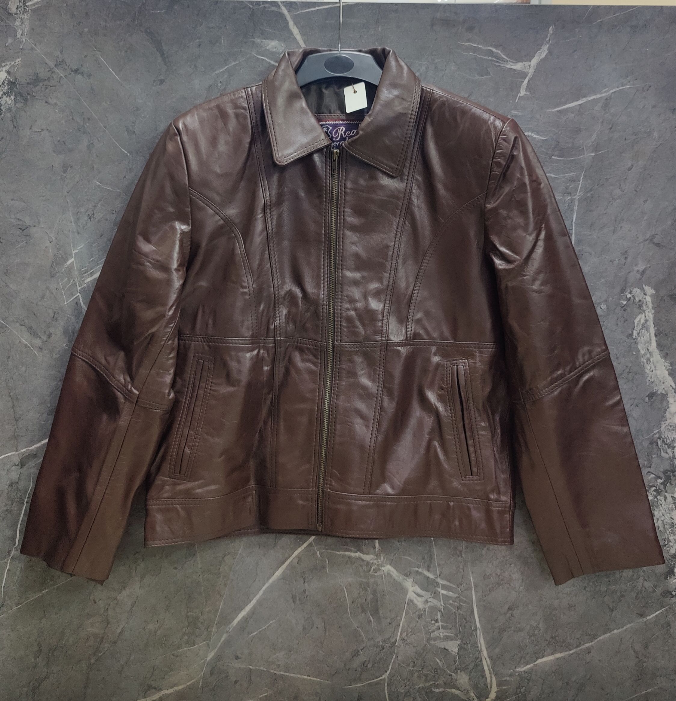 4922573097.jpg Leather Jacket Brown - Image 1