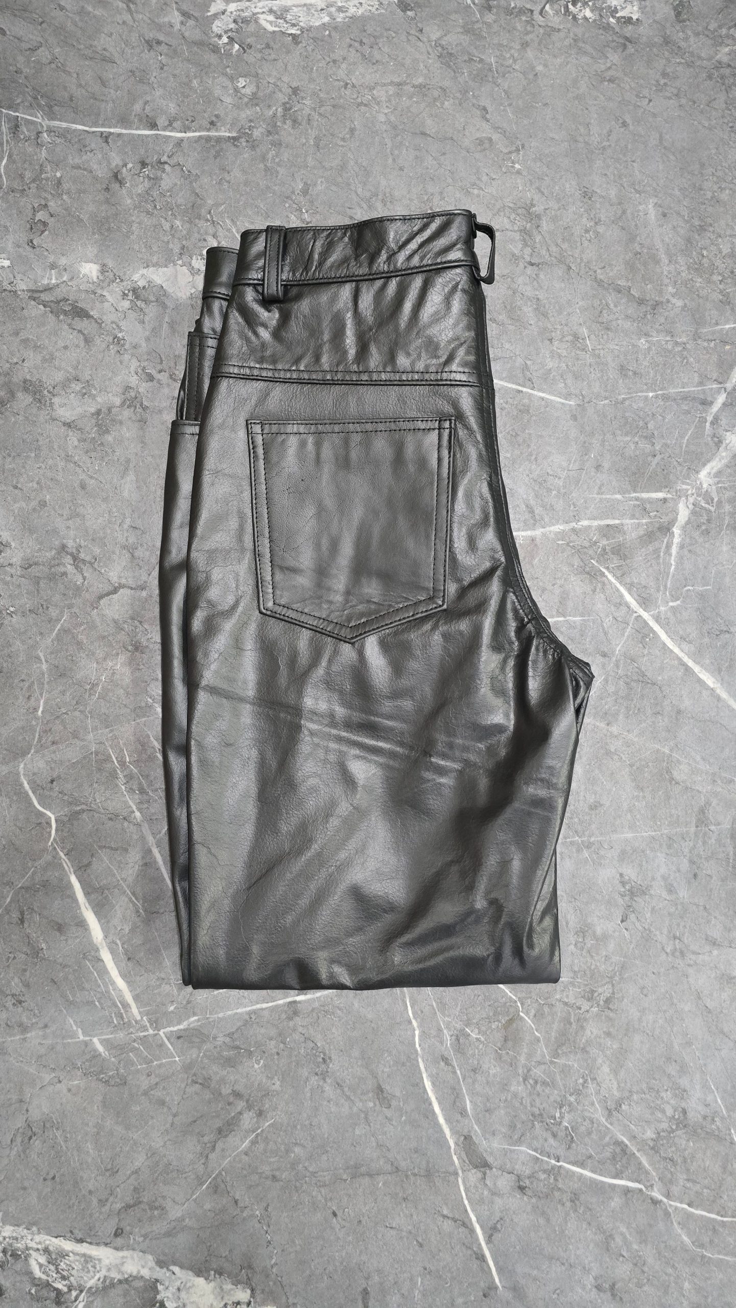 4998313120.jpg Leather Jeans Black - Image 1